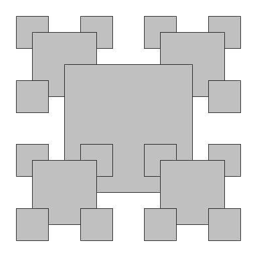 recursive squares pattern of order 3