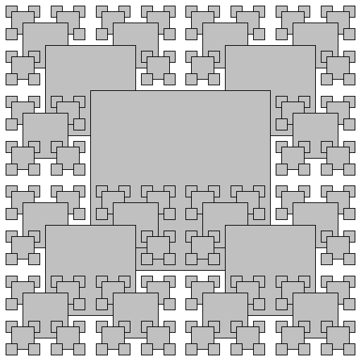 recursive squares pattern of order 5